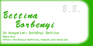 bettina borbenyi business card