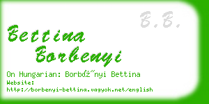 bettina borbenyi business card